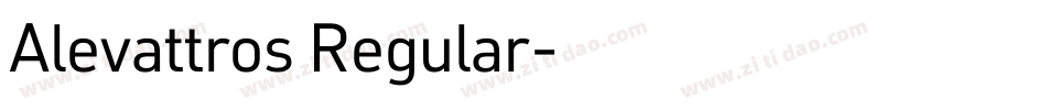 Alevattros Regular字体转换